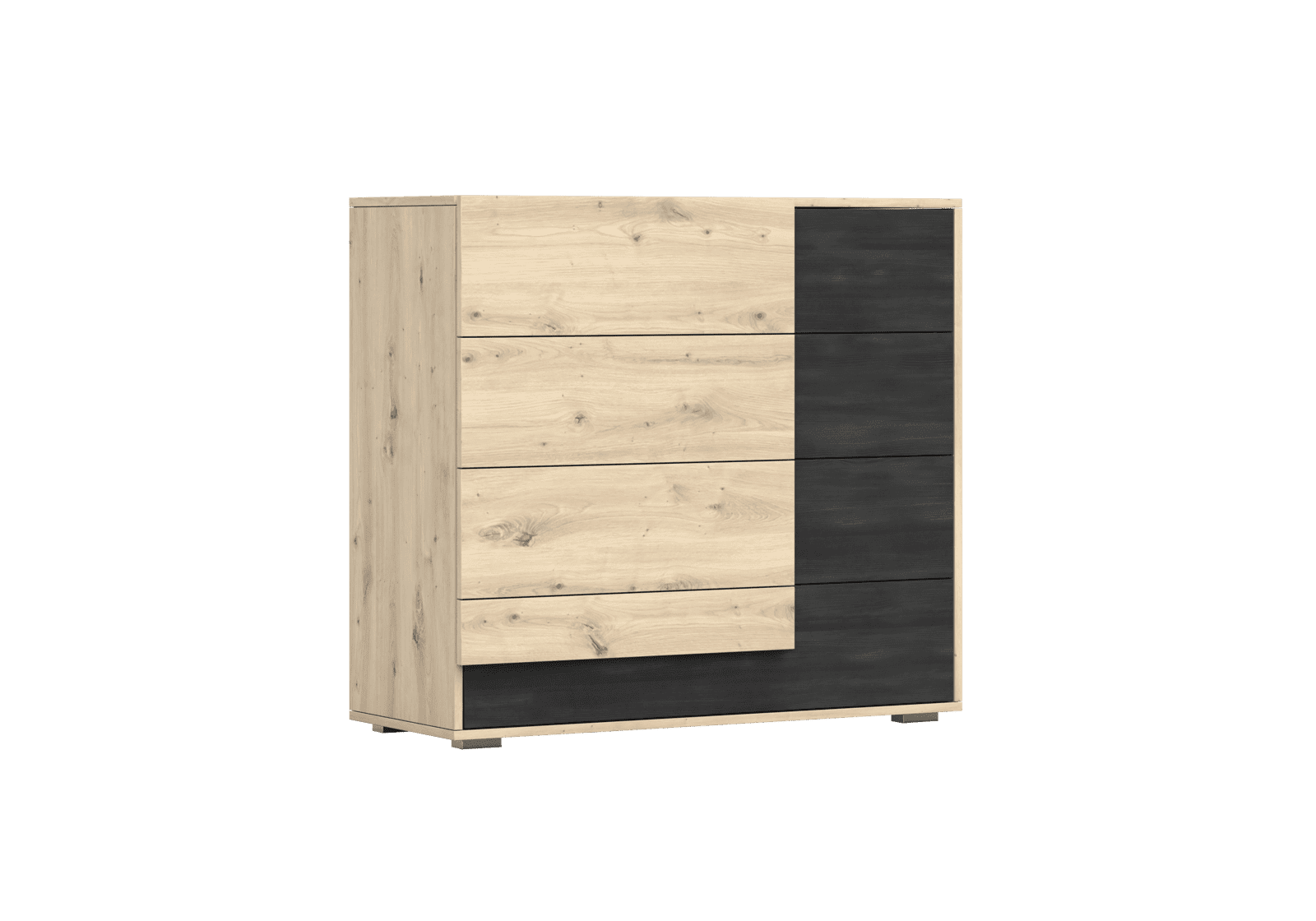 IDZ Komoda BAFRA 4S, 100 cm Dub Artisan/Norská borovice