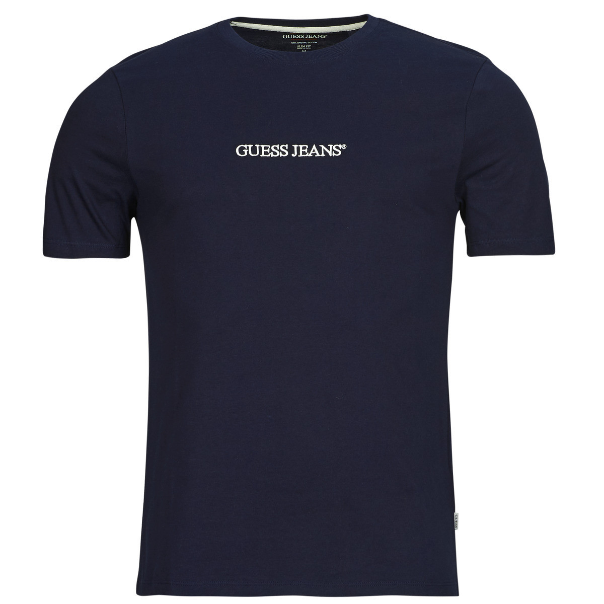 Guess  SS CN SLIM LOGO EMBRO TEE  Tmavě modrá