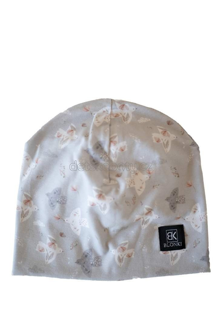 Tenká čepice Blonki hrdličky na zelené Velikost: 45-47