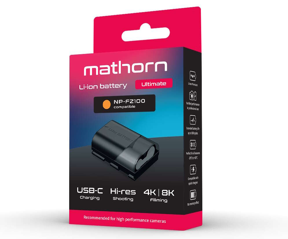 Mathorn MB-224 USB-C akumulátor Ultimate NP-FZ100 pro Sony 2600 mAh