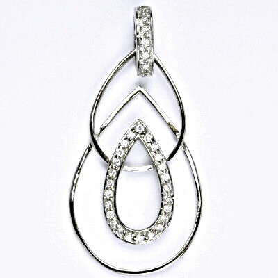 Stříbrný přívěšek s čirými zirkony ,  přívěšek ze stříbra, 4,76 g