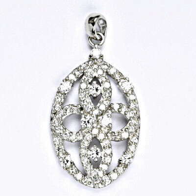 Stříbrný přívěšek s čirými zirkony , přívěšek ze stříbra, 5,01 g