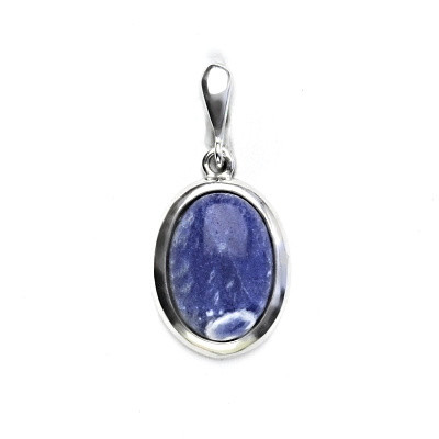 Stříbrný přívěsek, přírodní sodalit, P 1454/22