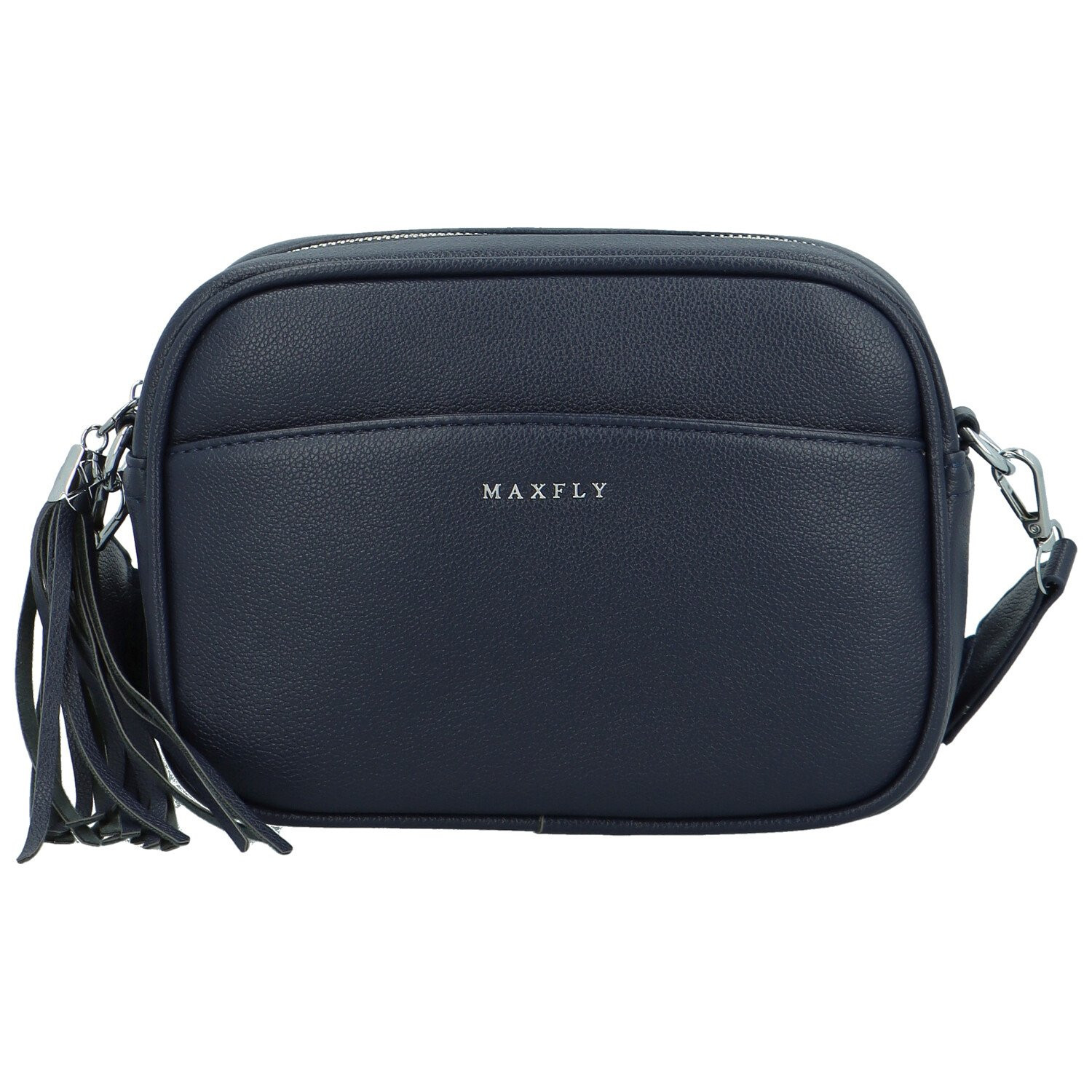 Stylová dámská koženková crossbody MaxFly Rozana, tmavě modrá