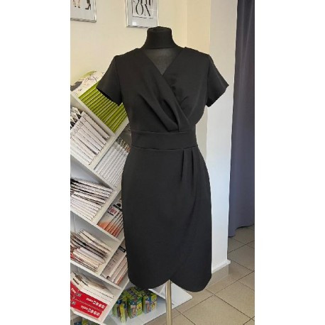 Černé pouzdrové šaty SALMA, Velikost 46, Barva Černá Anna Grace 0020160