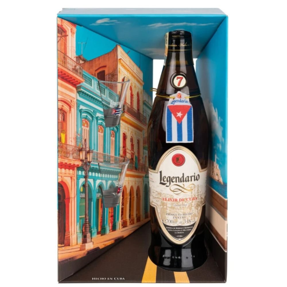 Legendario Elixir De Cuba 7y 0,7l 34% + 2x sklo GB