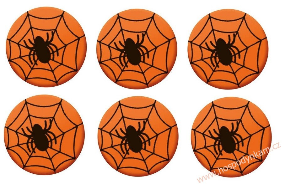 Čokoládová dekorace Pavouk 6ks