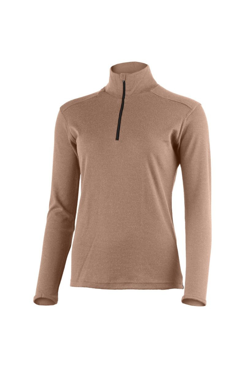 Lasting dámská merino mikina BRENDA 7479 hnědá Velikost: XL 8596445029611