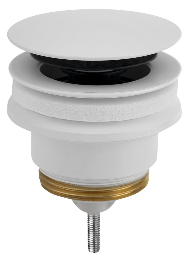 Omp Tea Umyvadlová výpust 5/4“, click-clack, velká zátka, 10-45, bílá mat 7532.310.5XD