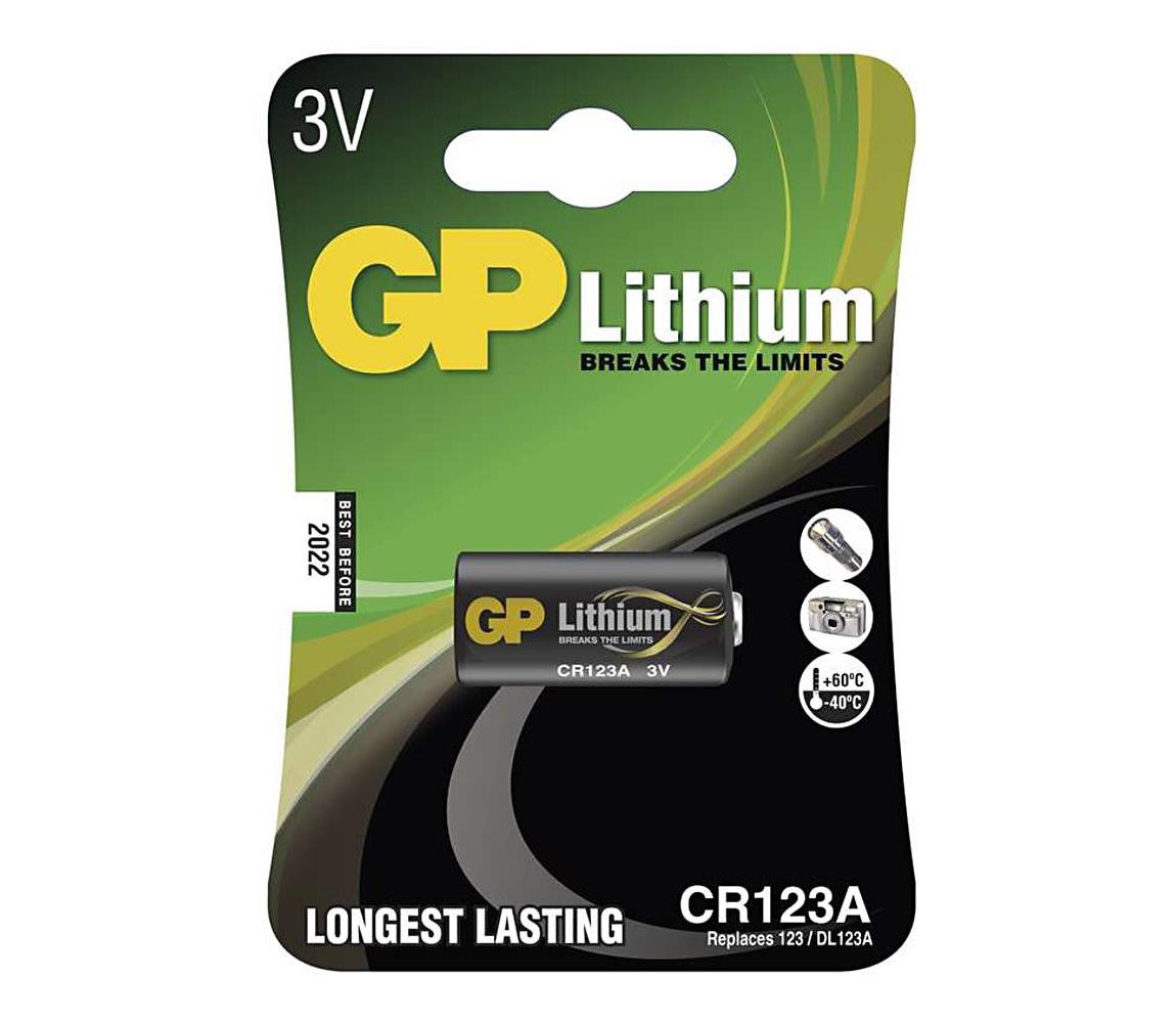 Lithiová baterie CR123A GP LITHIUM 3V/1400 mAh
