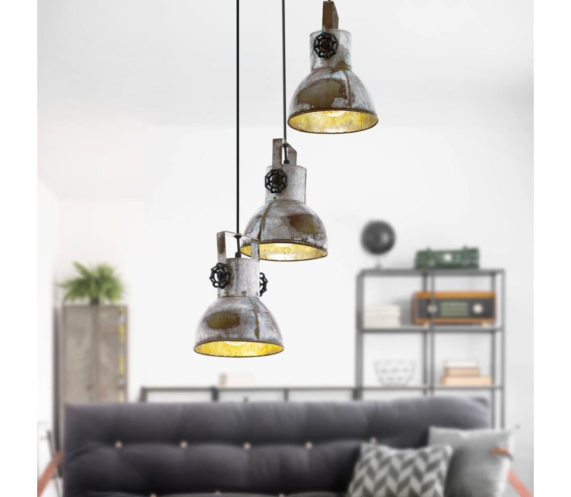 Eglo Eglo 49647 - Lustr na lanku BARNSTAPLE 3xE27/40W/230V