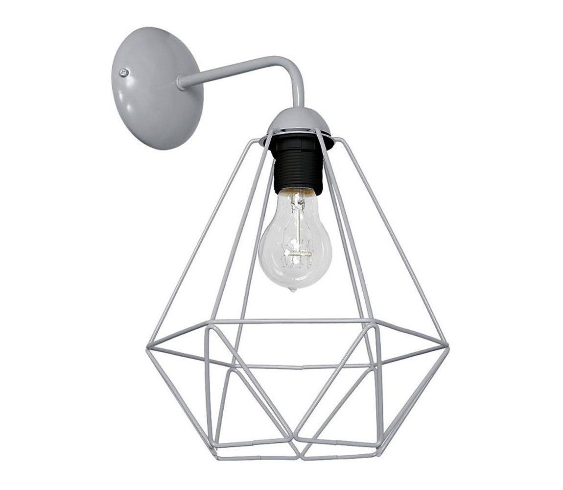 Nástěnné svítidlo BASKET 1xE27/60W/230V šedá