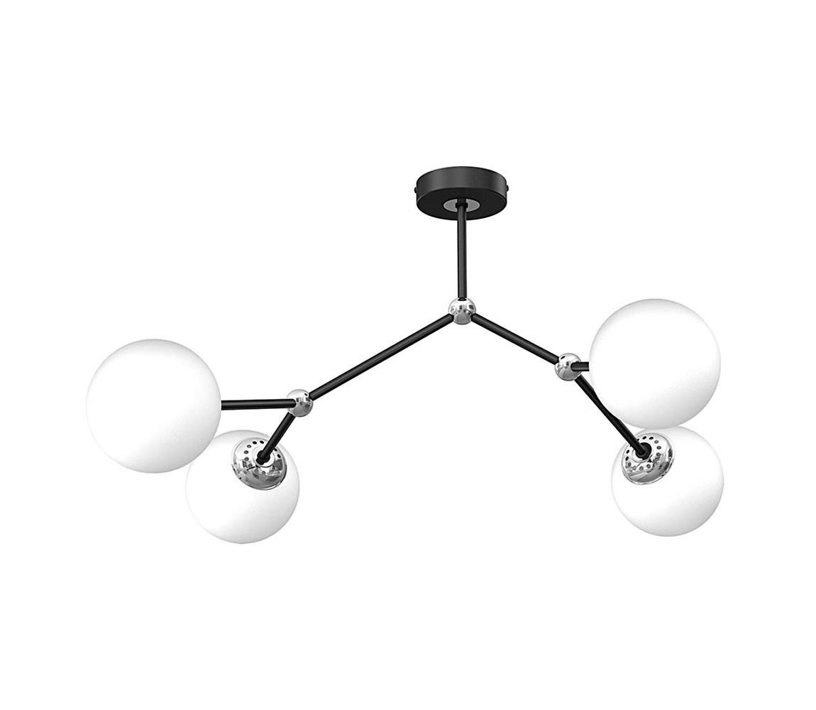 Přisazený lustr JOY 4xE14/40W/230V černá/lesklý chrom