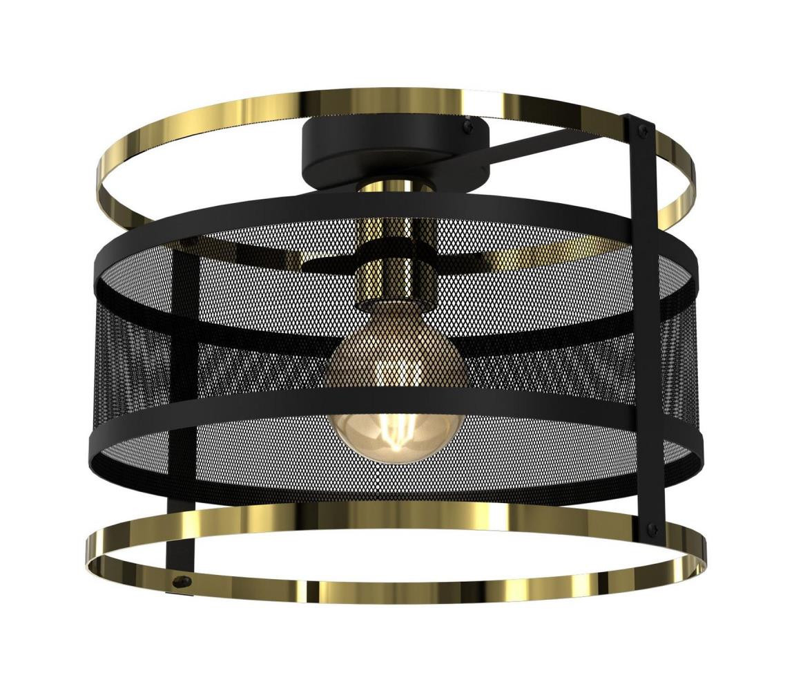 Přisazený lustr RIM 1xE27/60W/230V černá/zlatá