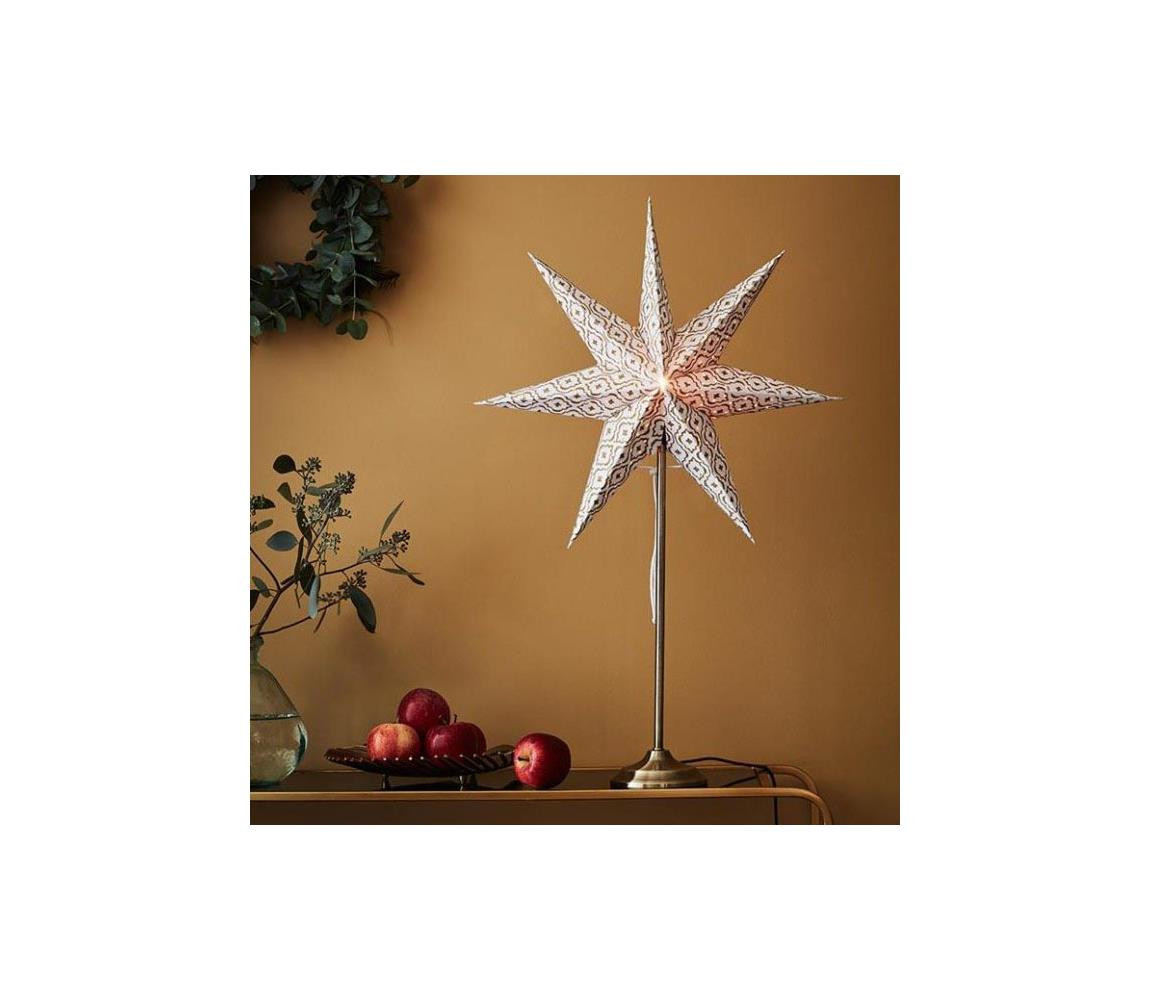 Markslöjd Markslöjd 705310 - Vánoční dekorace BAROQUE 1xE14/25W/230V 65 cm bílá/chrom