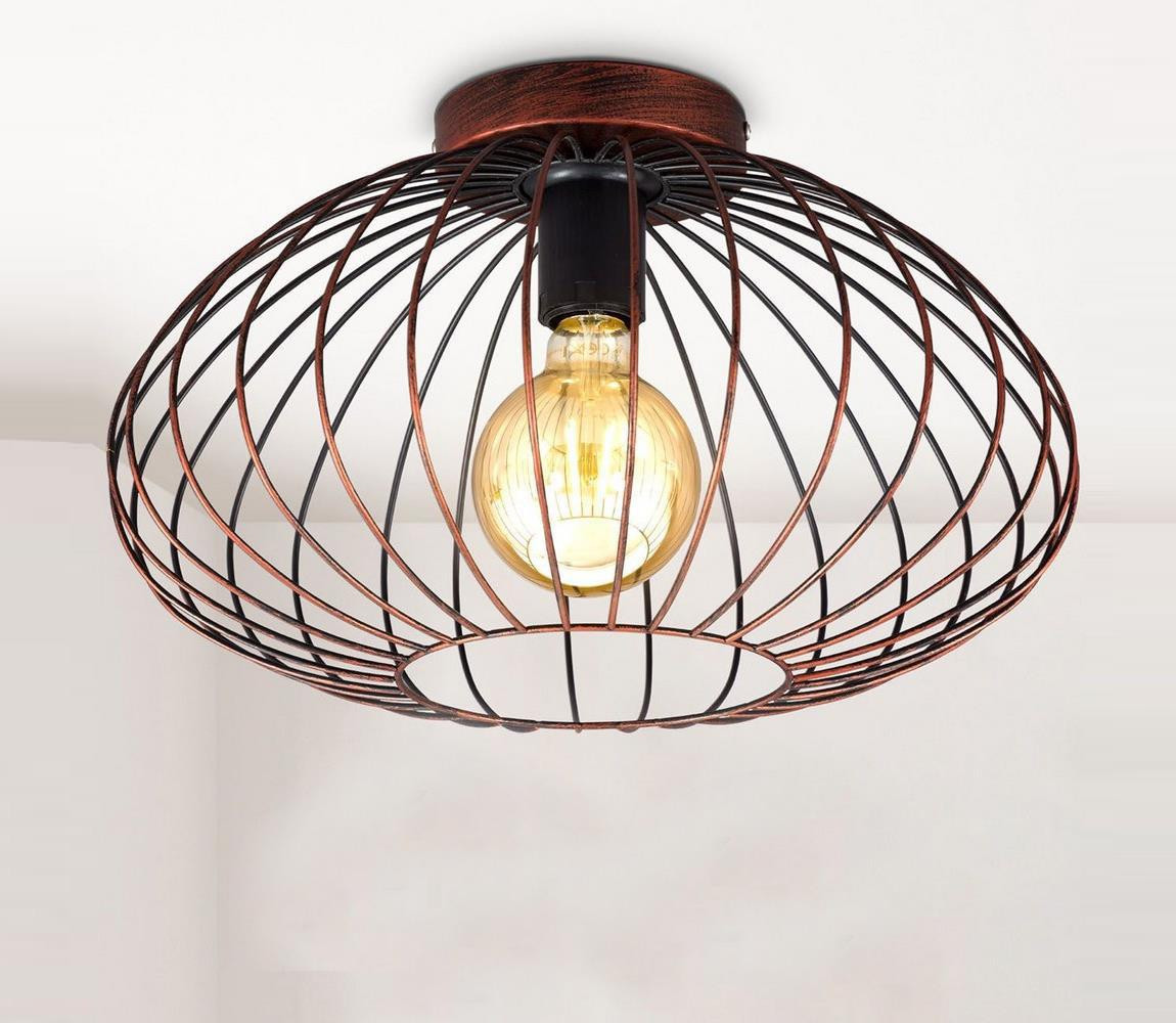 B.K. Licht B.K. Licht 1471 - Přisazený lustr RETRO 1xE27/40W/230V měděná