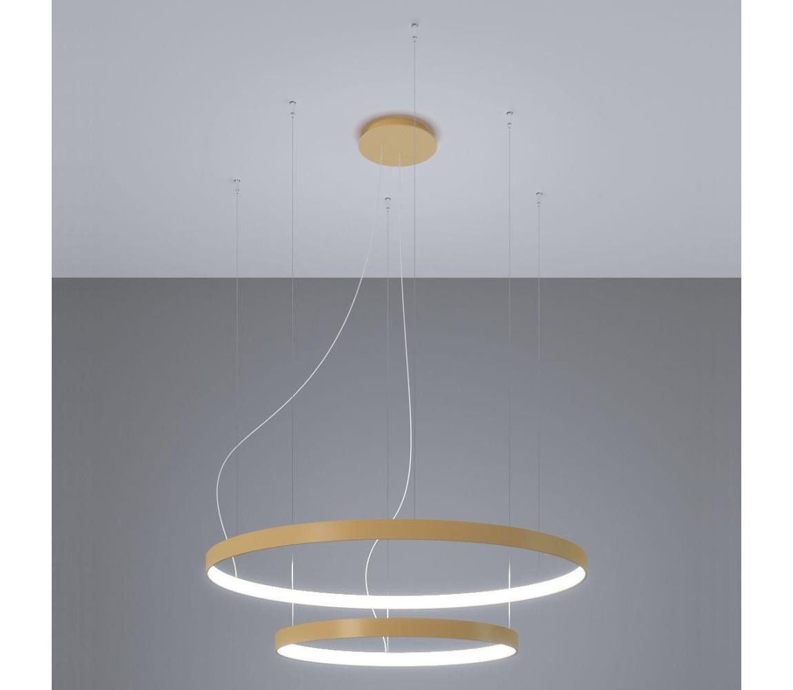 Thoro Thoro TH.268 - LED Lustr na lanku RIO LED/80W/230V CRI95 4000K zlatá