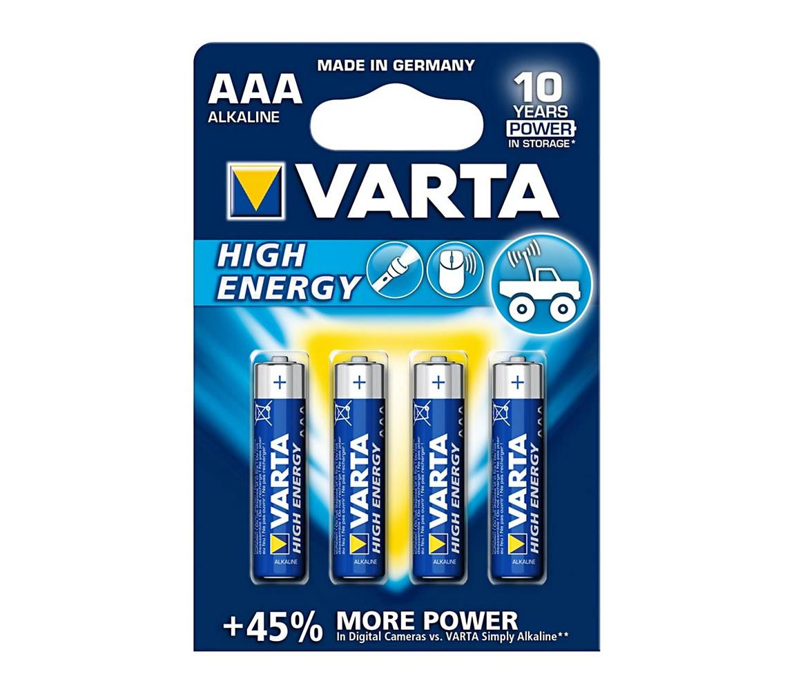 VARTA Varta 4903 - 4 ks Alkalická baterie HIGH ENERGY AAA 1,5V