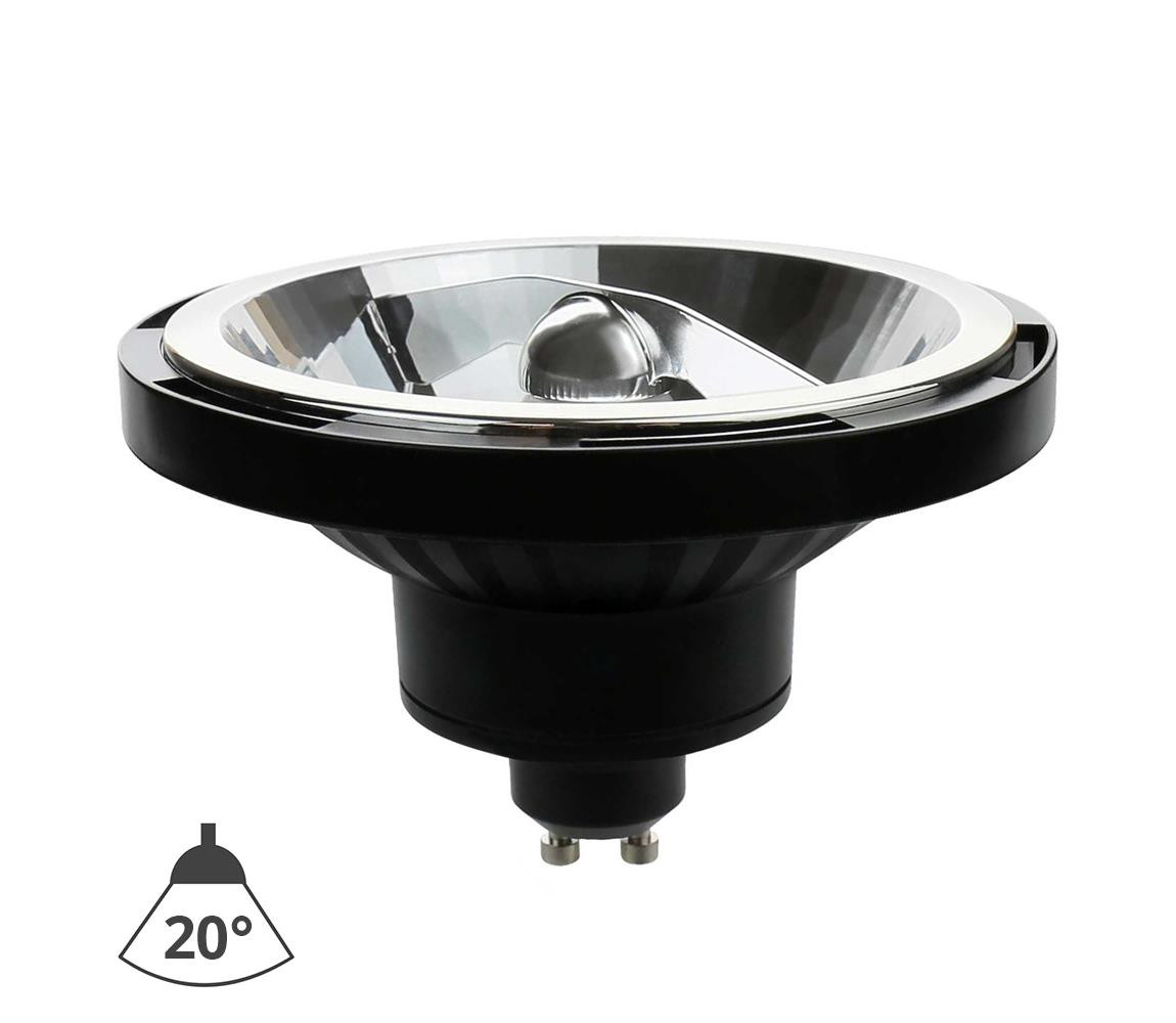LED Žárovka AR111 GU10/10W/230V 4000K 20° černá