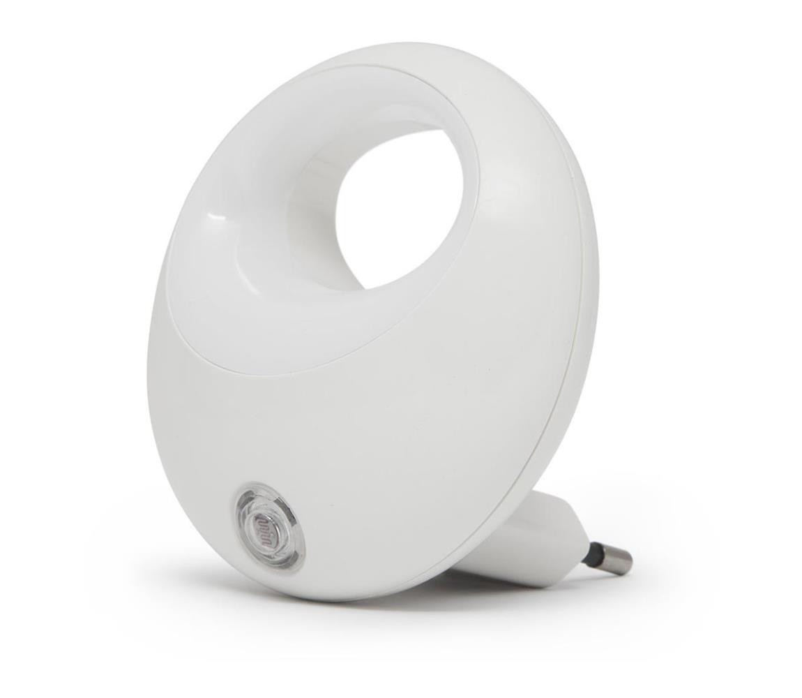 LED Orientační svítidlo se senzorem do zásuvky LED/1W/230V bílá