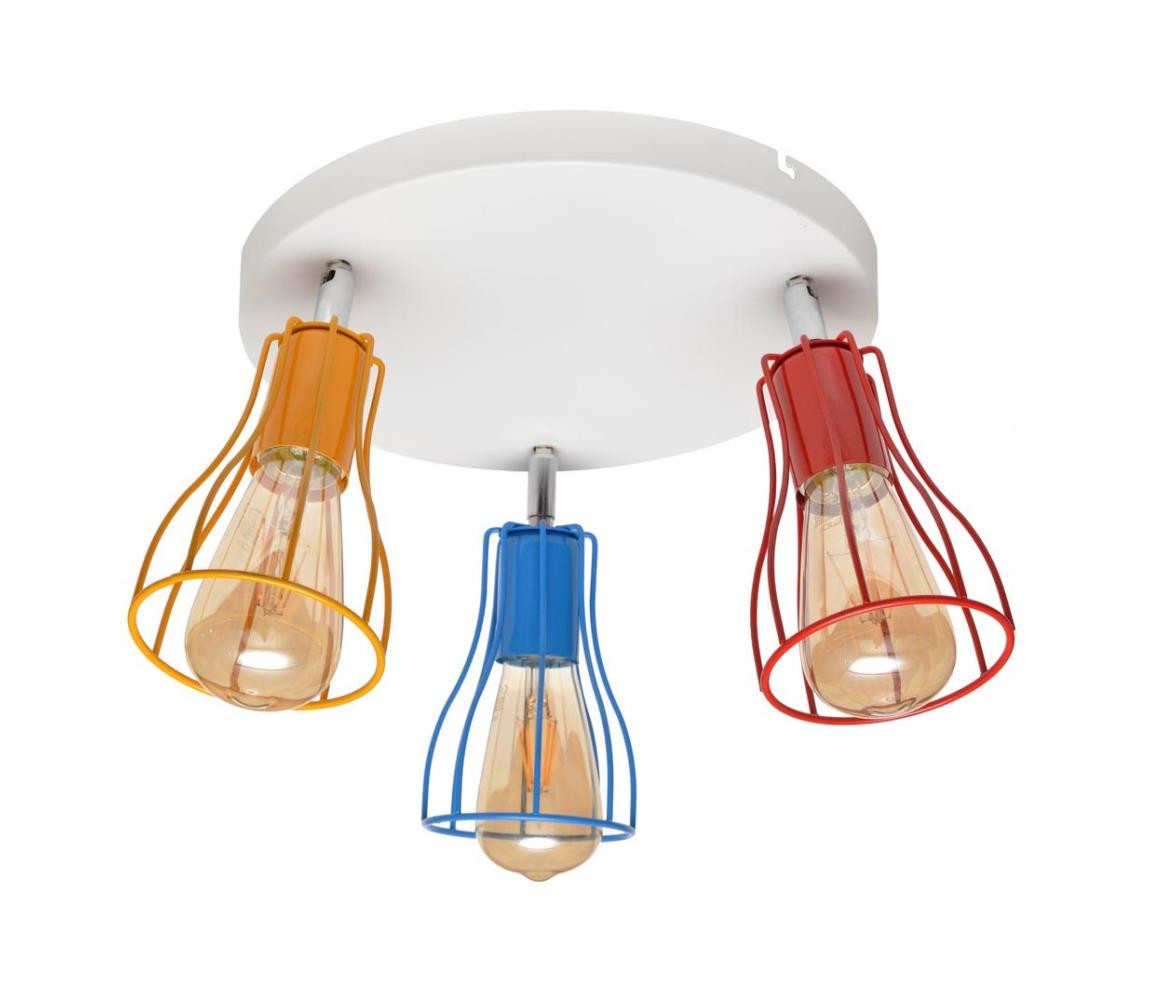 Bodové svítidlo TUBE II 3xE27/15W/230V oranžová/modrá/červená