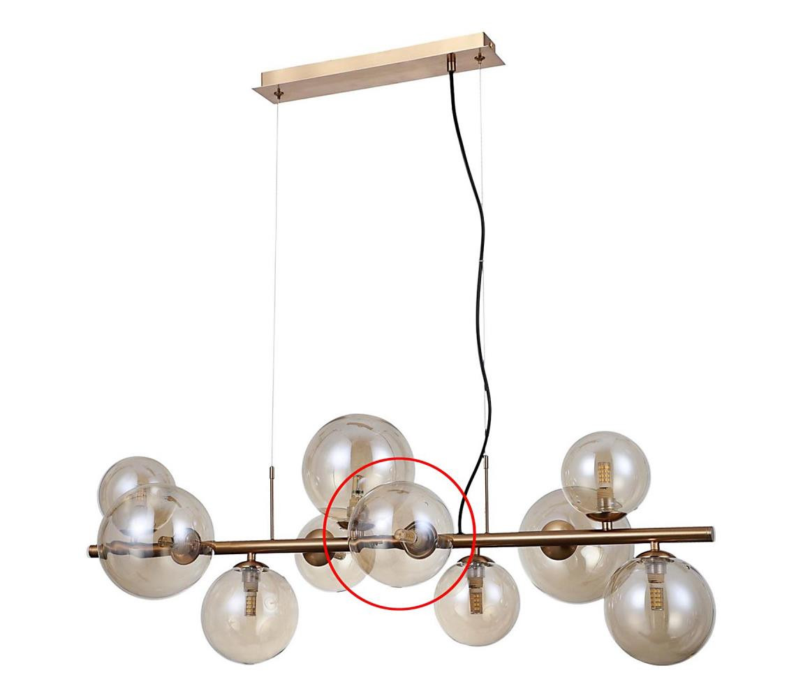 - Náhradní sklo k lustru a nástěnnému svítidlu CANELLO G9 pr. 13 cm hnědá