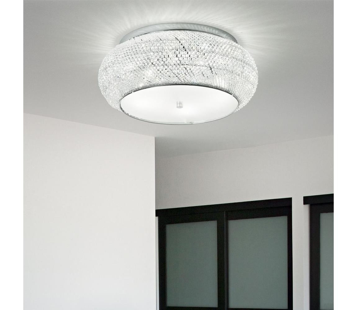 Ideal Lux Ideal Lux - Křišťálové stropní svítidlo PASHA 6xE14/40W/230V pr. 40 cm chrom