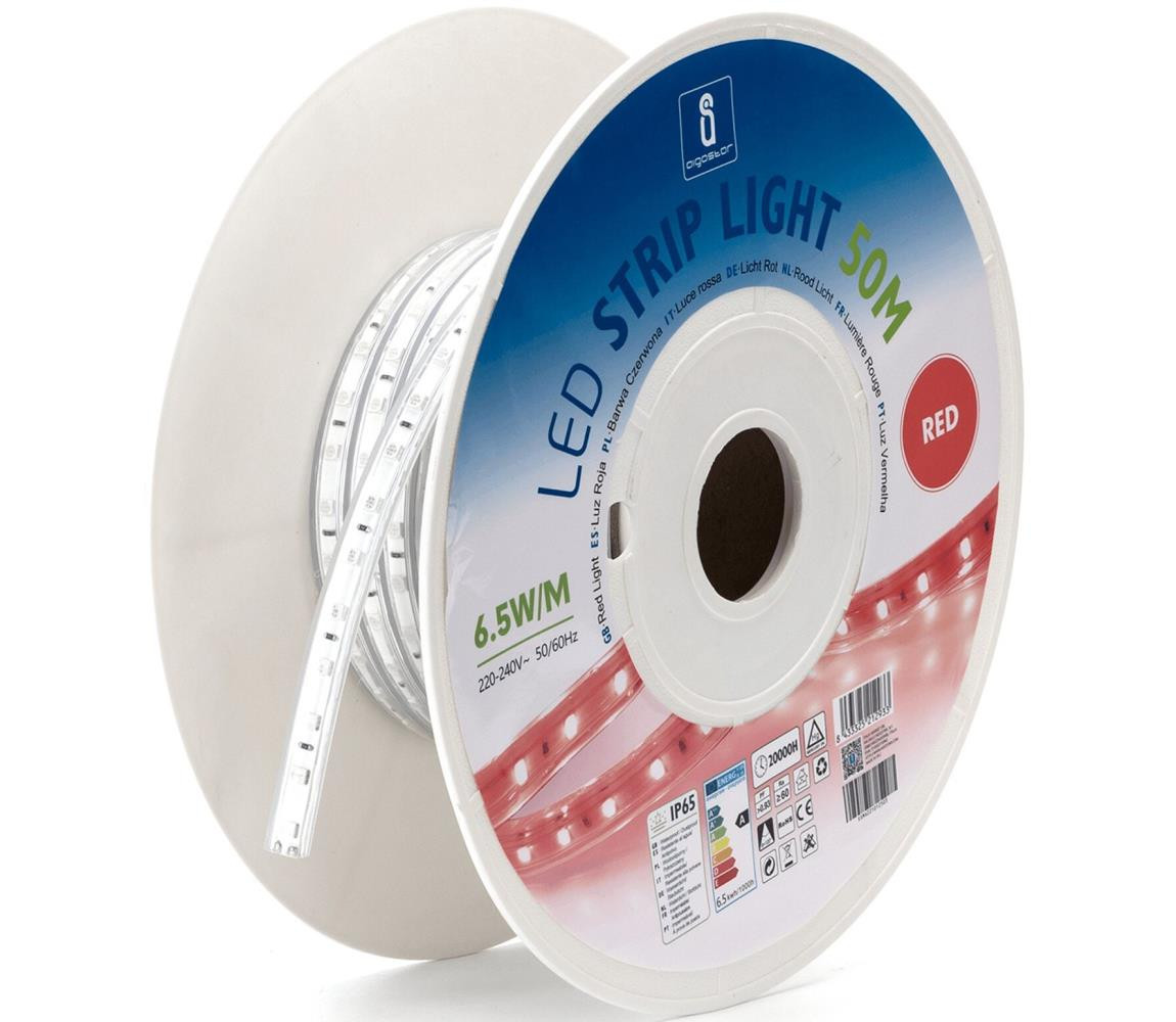 B.V.  - LED Pásek LED/325W/230V 50m červená IP65