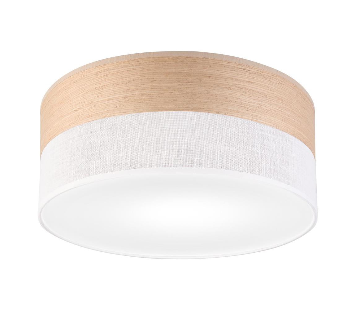 Stropní svítidlo SIRJA WOOD 1xE27/15W/230V pr. 35 cm bílá/dub