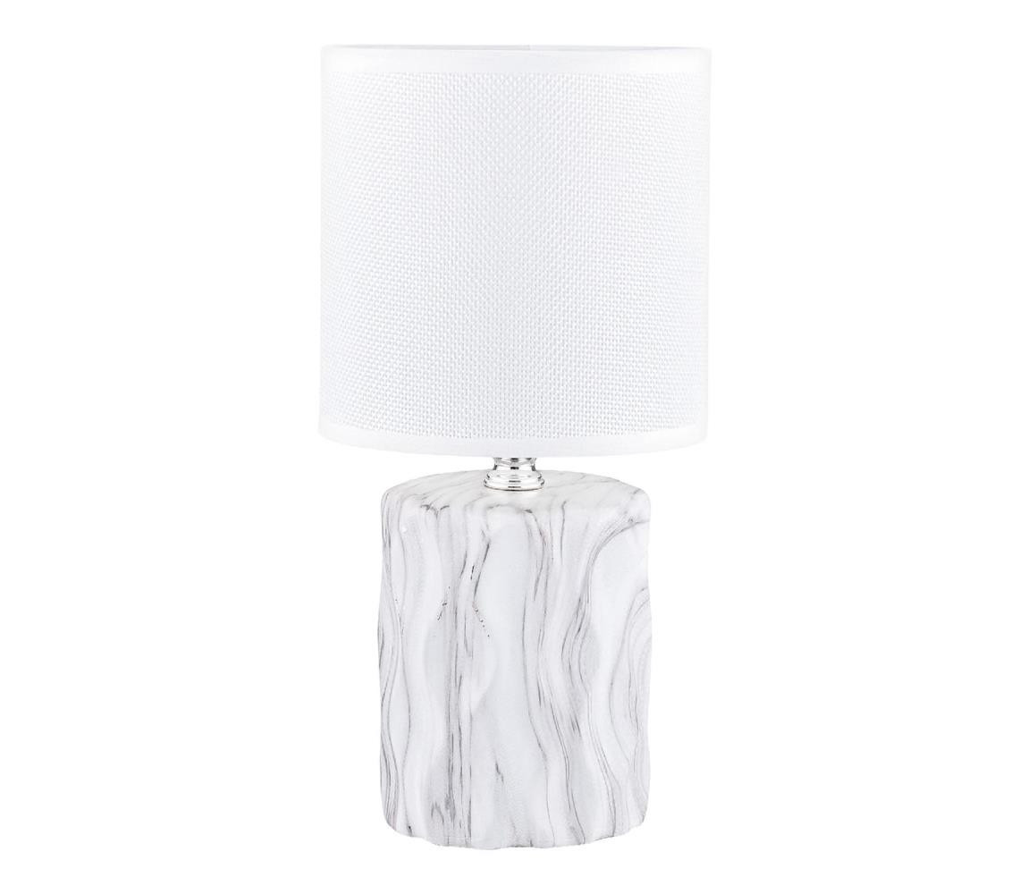 Zuma Line Zuma Line HS8603-WH - Stolní lampa 1xE14/40W/230V bílá/dekor mramoru