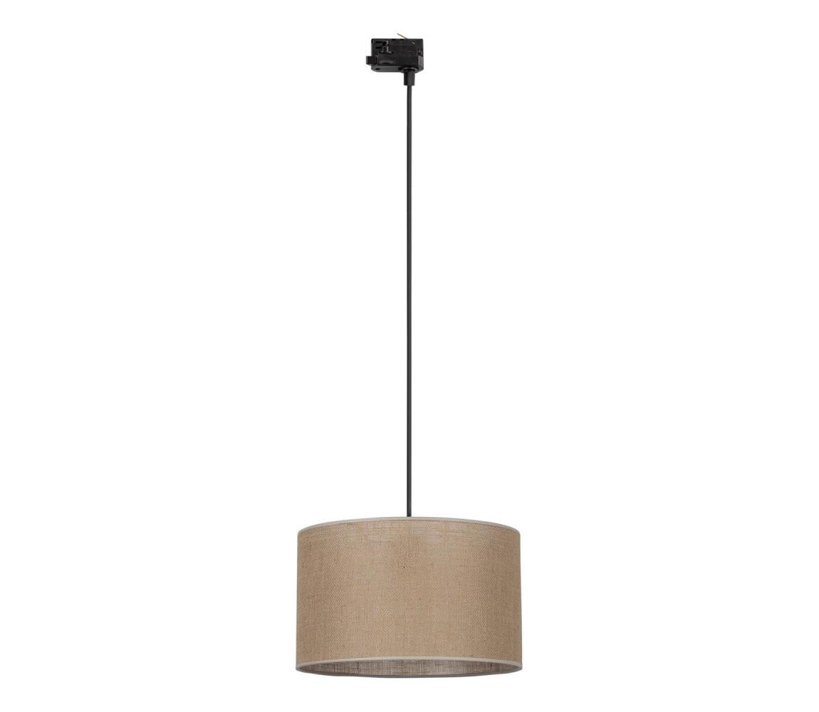 Lustr na lanku 3-fáz. lišto. systému TRACER 1xE27/15W/230V pr. 38 cm černá/hnědá