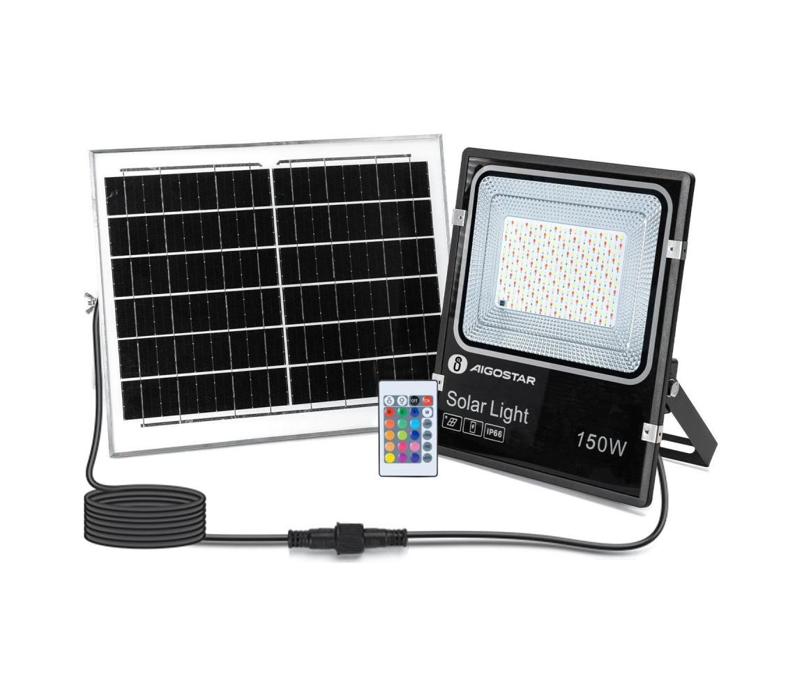 B.V.  - LED RGB Stmívatelný solární reflektor LED/150W/3,2V IP66 + DO