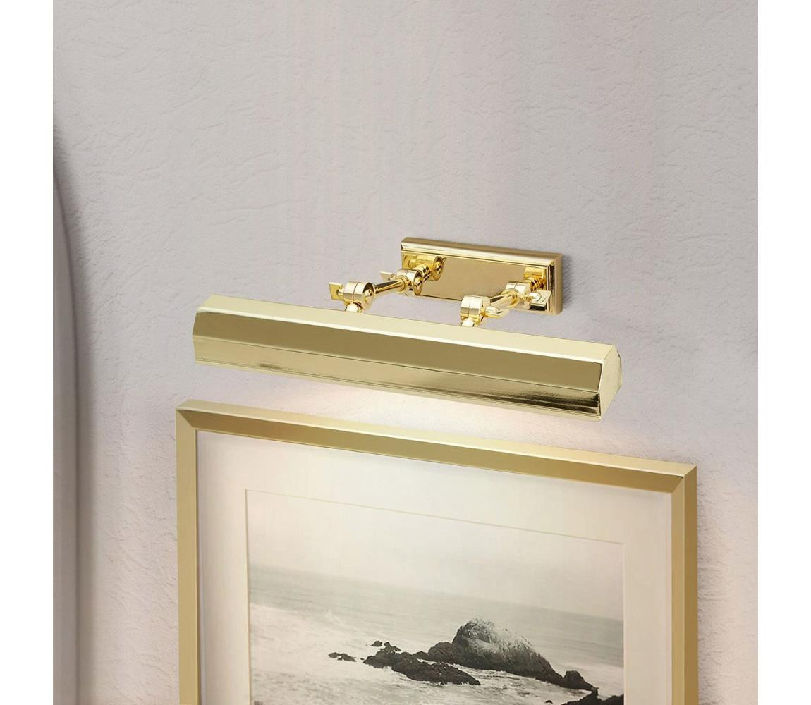 Elstead Elstead CHAWTON-PLM-PB - Obrazové svítidlo CHAWTON 2xE14/40W/230V zlatá