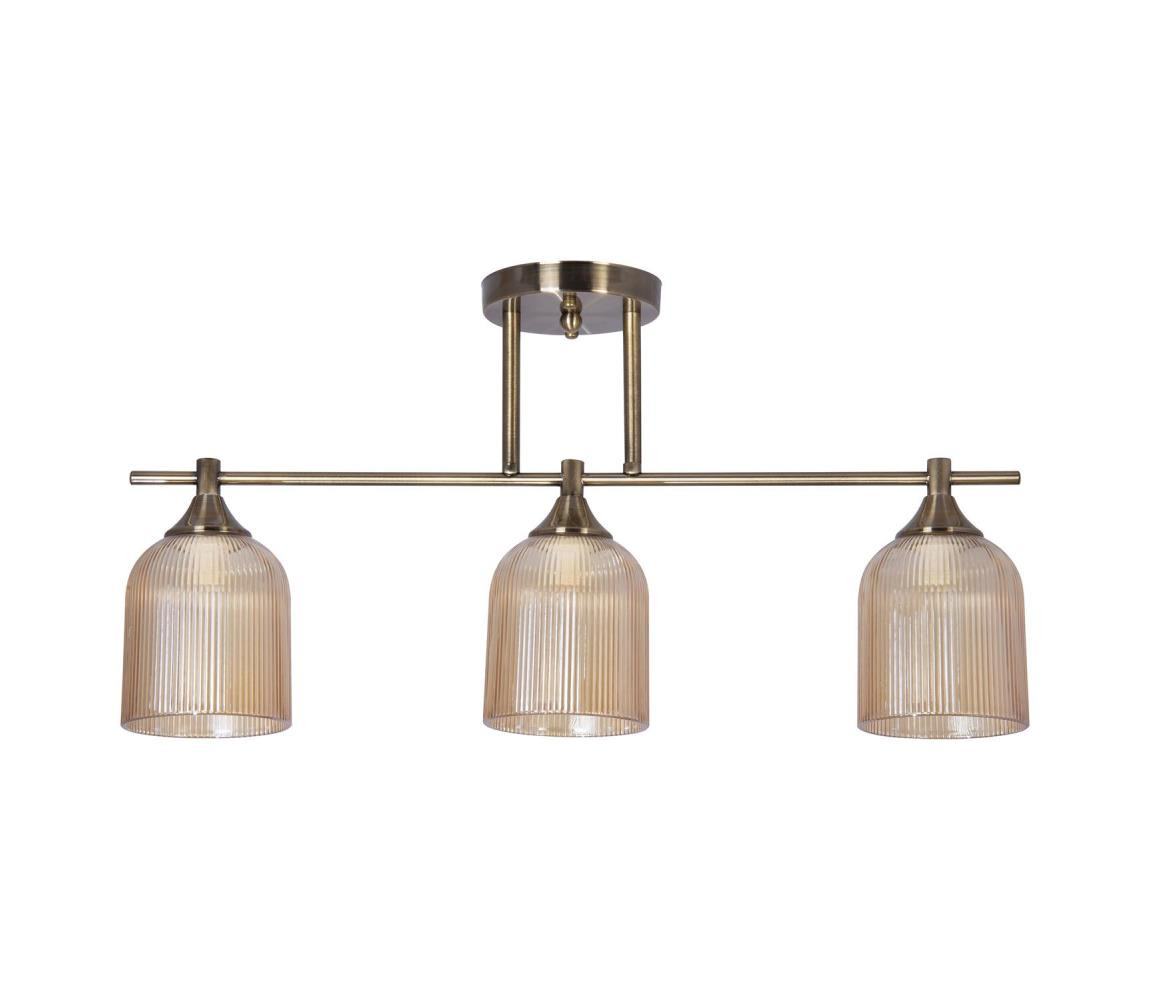 Lustr na tyči 3xE14/60W/230V mosaz