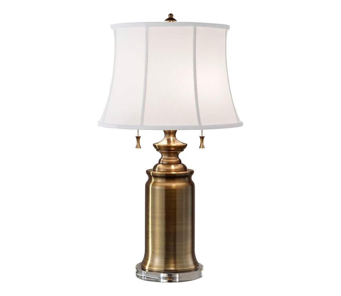 Elstead Feiss FE-STATEROOM-TL-BB - Stolní lampa STATEROOM 2xE27/60W/230V mosaz
