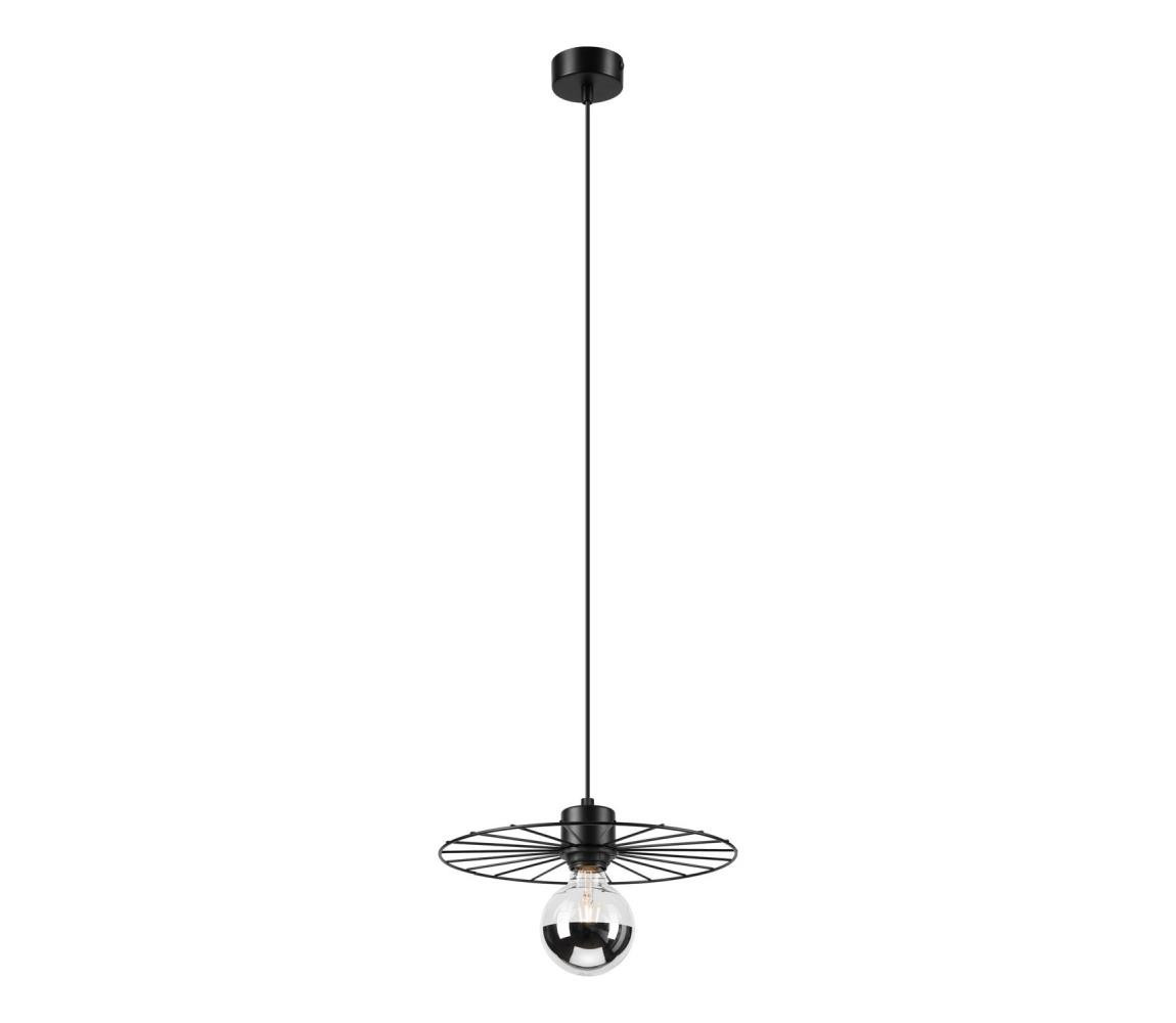 Lustr na lanku MONTANA 1xE27/15W/230V pr. 30 cm černá