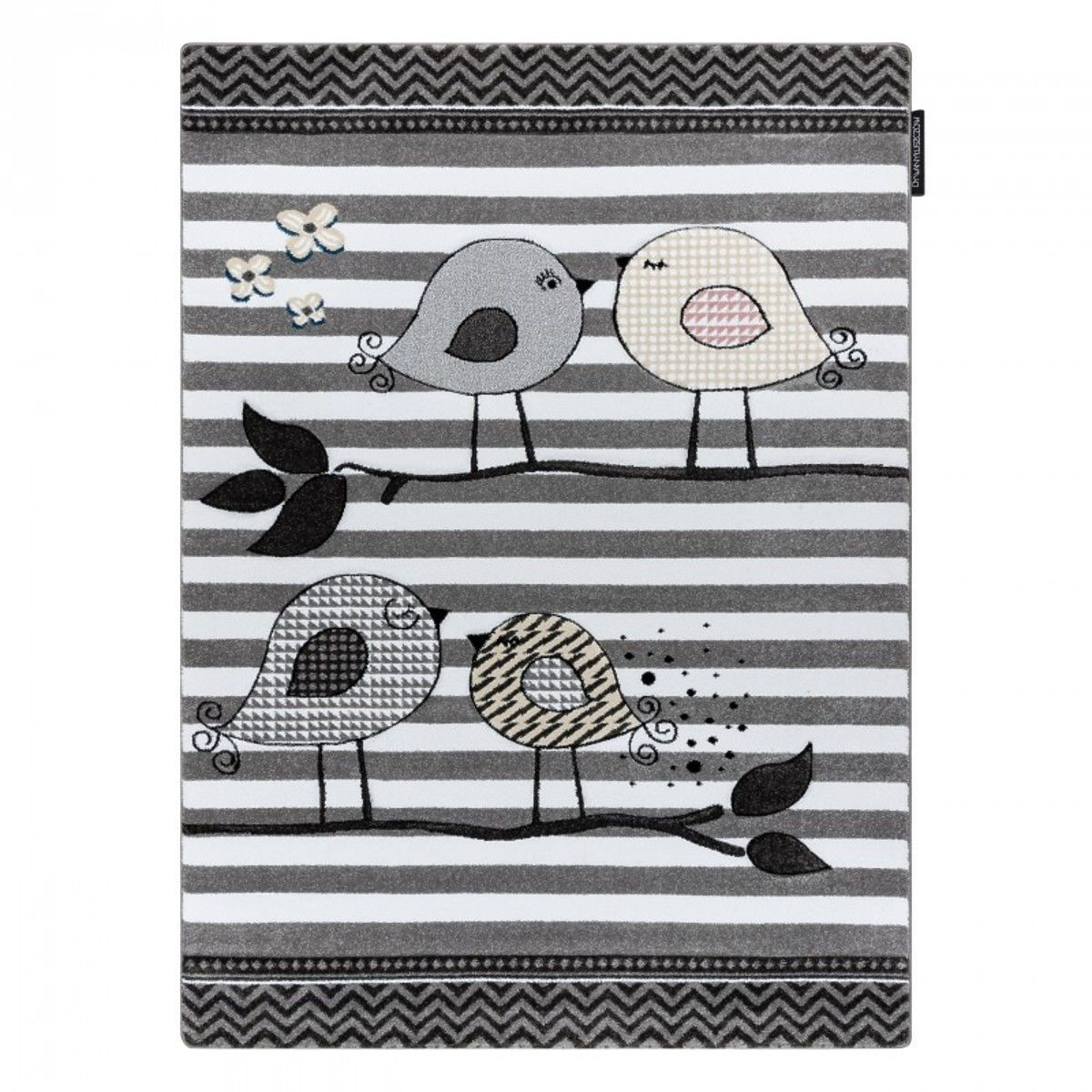 Koberec Ourbaby Birds rug - grey 31968-0