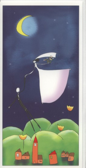 Přání s obálkou 8,6 x 17, 3 cm (svatební)