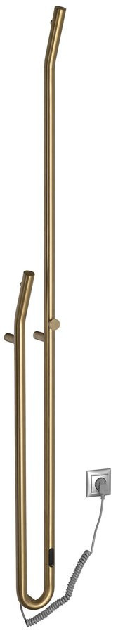 Sapho DUOPASSO elektrický sušák ručníků s časovačem, 122x1700mm, 45 W, zlato mat