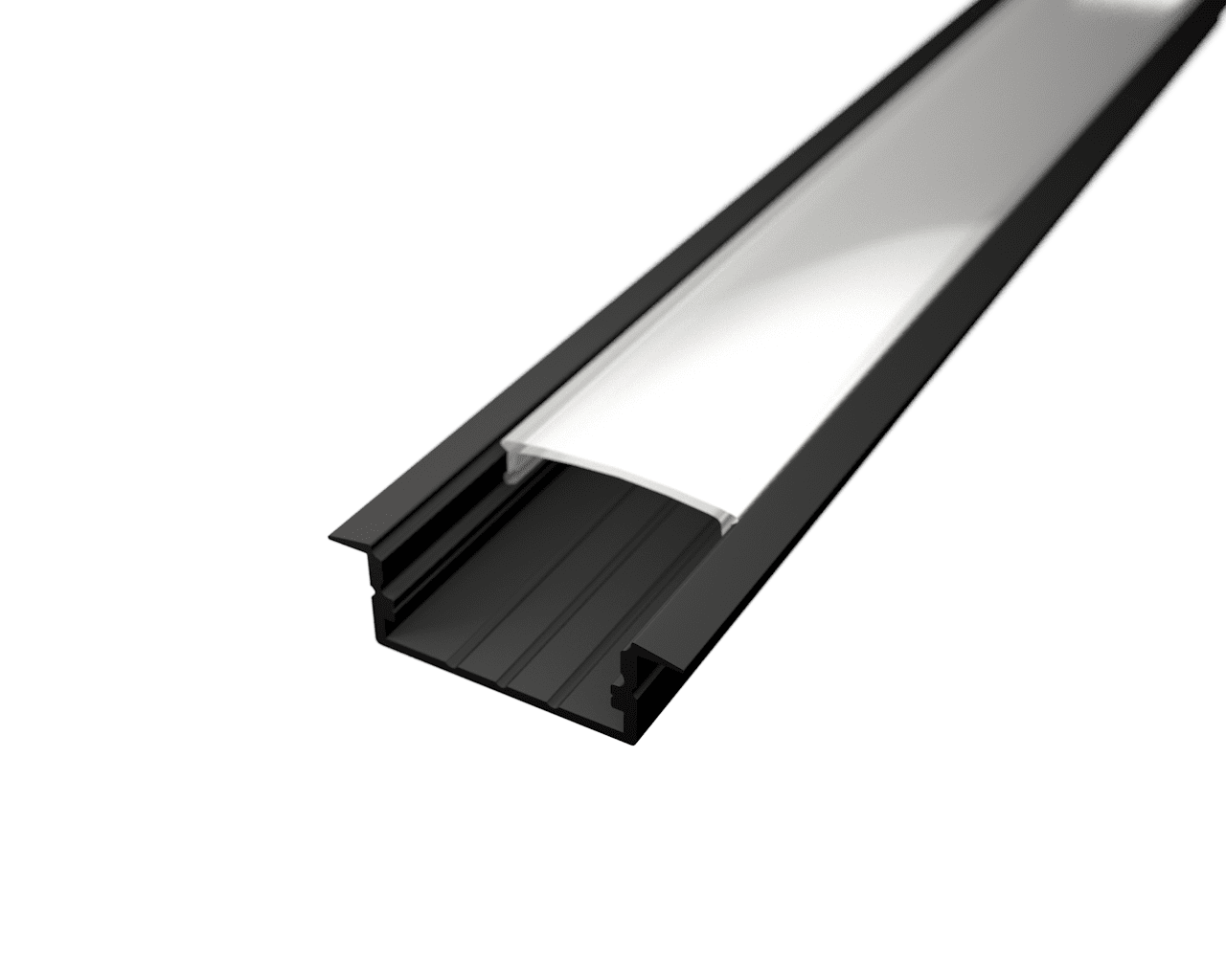LED Solution Vestavný profil pro LED pásky V4 černý Vyberte variantu a délku: Profil bez difuzoru 1m