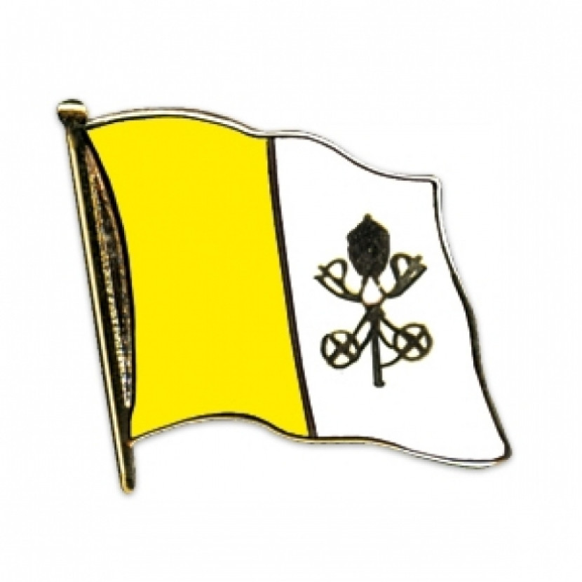 Odznak (pins) 20mm vlajka Vatikán - barevný