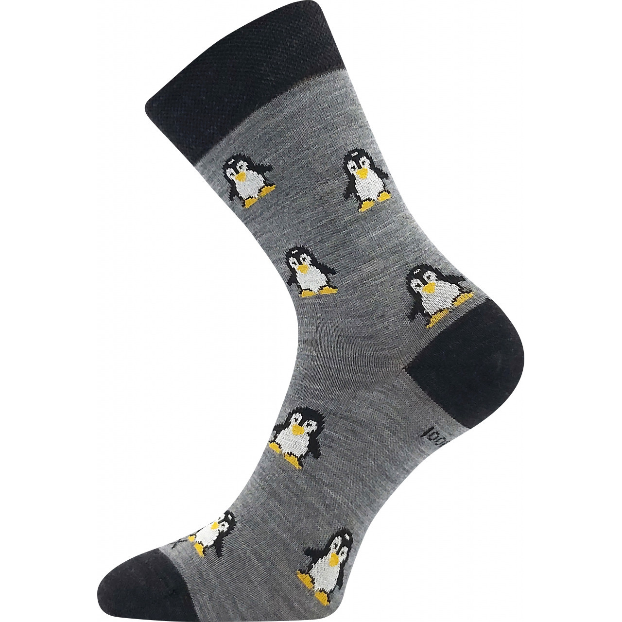Ponožky dámské vlněné Voxx Sněženka - šedé-černé, 39-42