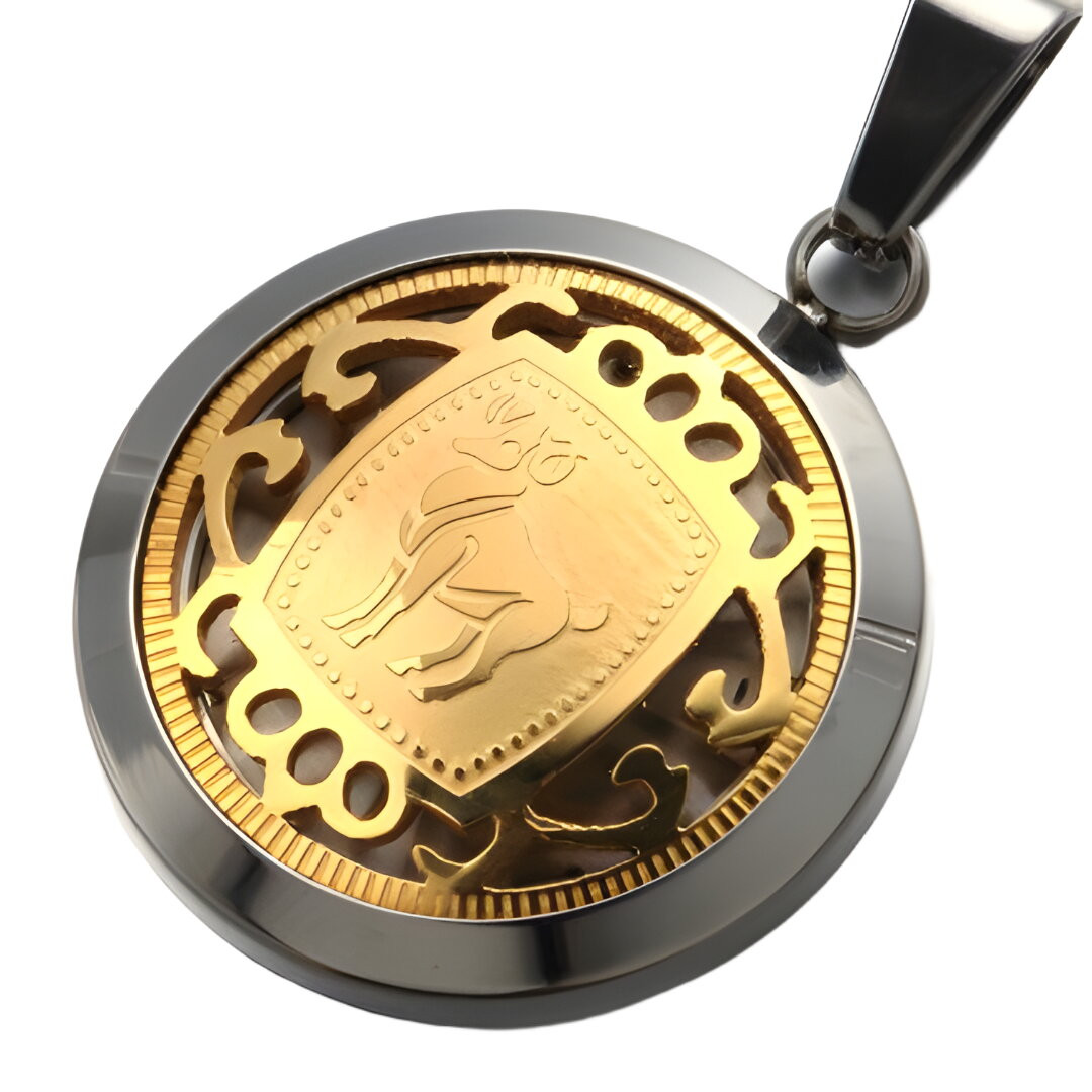 Přívěsek na řetízek na krk Gaira Zodiac Beran - zlatý-stříbrný