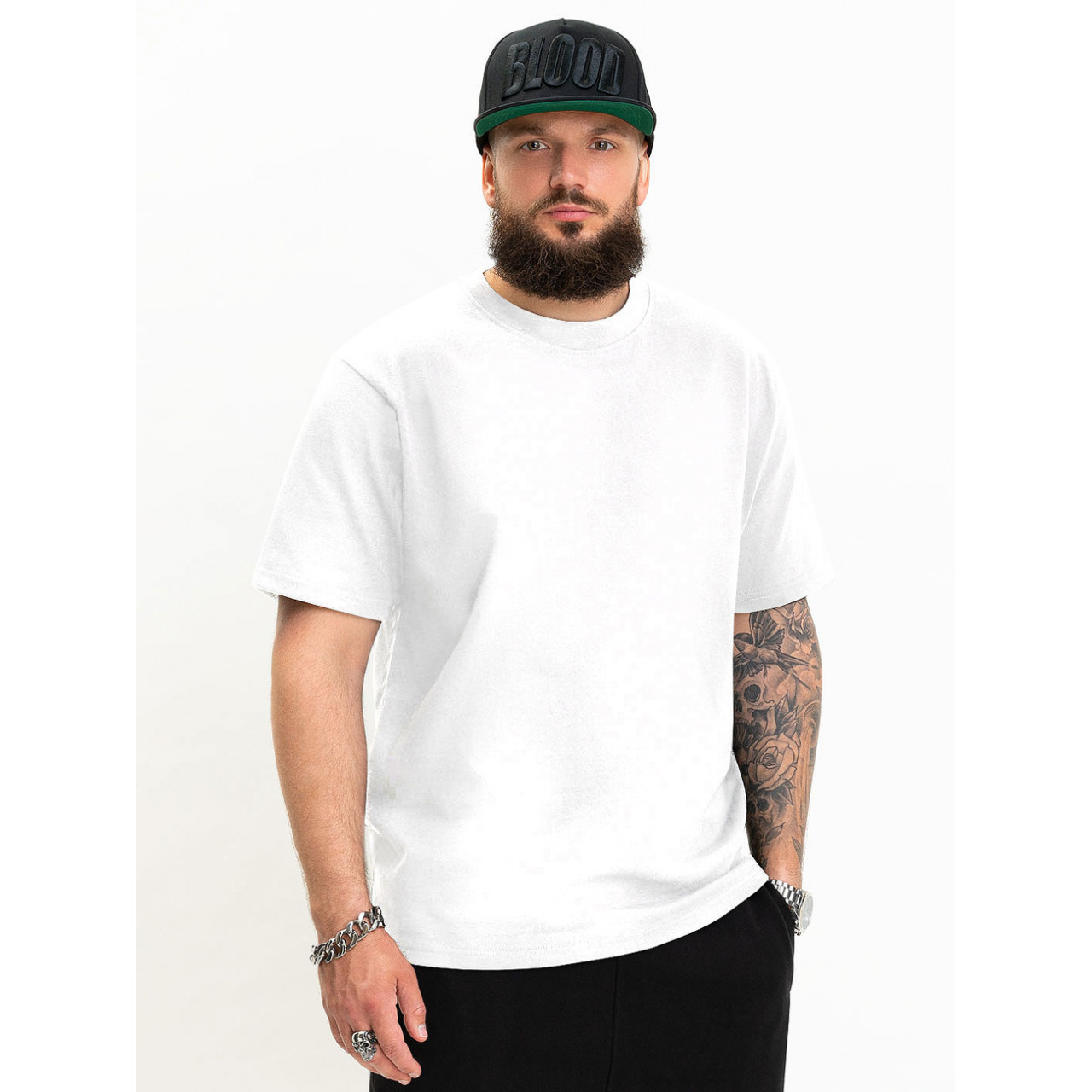 Triko pánské Blood In Blood Out Pesado Heavy - bílé, M