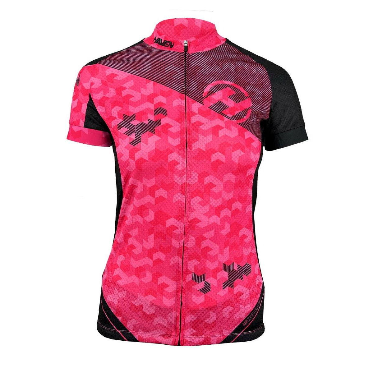 Dres dámský s krátkým rukávem Haven Singletrail Neo - růžový-černý, XL