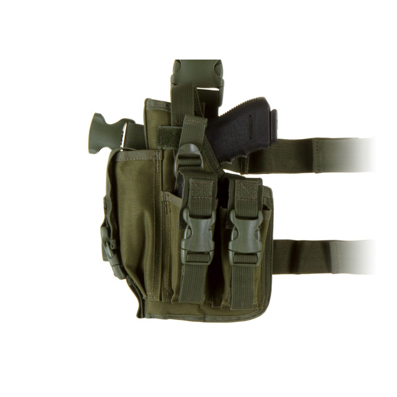 Taktický stehenní nosič Invader Gear SOF Holster pro leváky - olivový