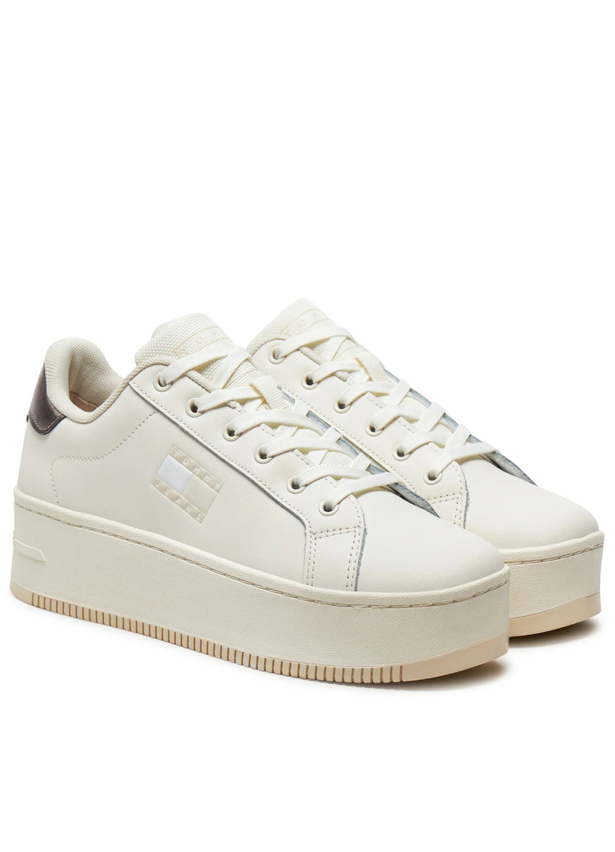 Tommy Jeans dámské krémové tenisky - 36 (YBL)