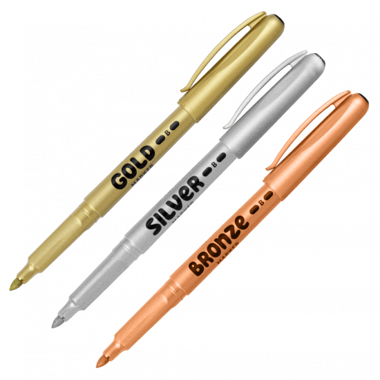 Centropen Sada univerzálních značkovačů - zlatý + stříbrný + bronzový - 2690/3