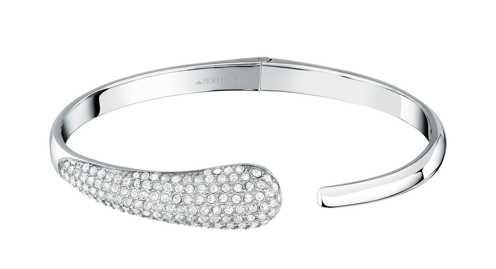 Morellato Pevný ocelový náramek s krystaly Design SAYP18 6 cm