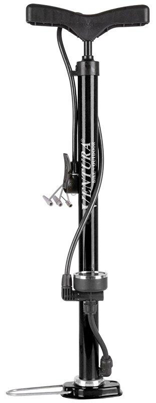 Ventura hustilka nožní s manometrem černá